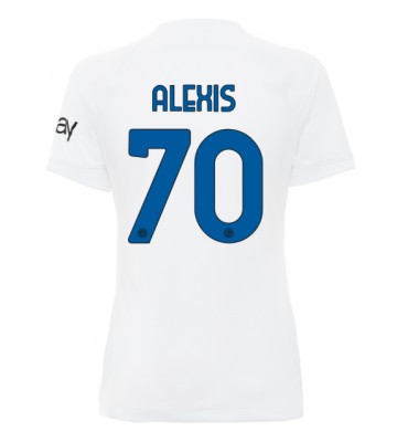 Inter Milan Alexis Sanchez #70 Koszulka Wyjazdowych Kobiety 2023-24 Krótki Rękaw